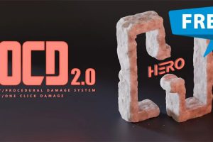 【Blender插件】OCD 2.30一键破坏损伤磨损模型细节One Click Damage