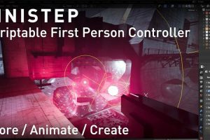 【Blender插件】Omnistep 1.1 第一人称视角控制器移动飞行交互动画