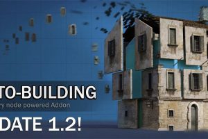 【Blender插件】Auto-Building 1.26 自动建筑13种风格宫殿城堡大楼