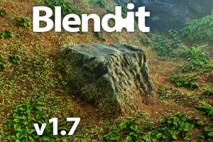 【Blender插件】Blendit 1.71一键无损动态混合对象物体材质融合环境