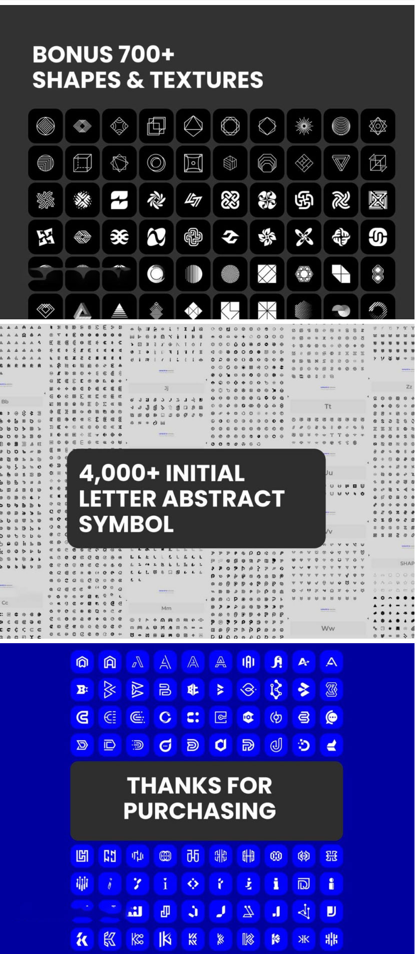 4000+款创意字母抽象符号几何图形LOGO图标设计AI_Figma_XD矢量素材_琦美素材库,让您的设计少走弯路~