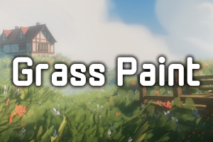 【Blender插件】Grass Paint V2 风格化动画草地野花卡通程序资产库