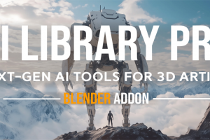 【Blender插件】Blender AI Library Pro 1.20 智能AI根据文字描述生成3D模型