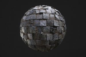 Substance Designer毁坏砖石灰尘地面材质鹅卵石碎石地面SD材质球