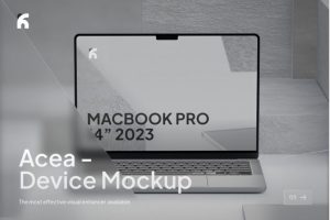 现代工业风网站web ui界面设计苹果MacBook Pro笔记本电脑展示贴图PSD样机