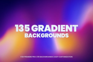PR模板-135款抽象现代颜色渐变明亮霓虹发光液体模糊朦胧背景动画素材