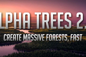 【Blender插件】Alpha Trees Pro 2.43 树木森林加快渲染速度资产库