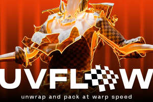 【Blender插件】UV Flow 1.0.3 秒展UV接缝分层拉伸材质编辑uvflow岛