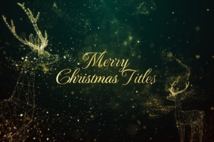 AE模板-明亮金色闪光粒子圣诞节快乐文字庆典开场片头模板动画