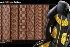 Substance Painter布料缝合针线图案材质球针线缝合面料sp材质球