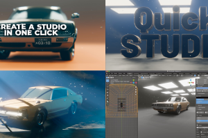 【Blender插件】Fast Studio Creator – Quick Studio V2.8 室内灯光预设