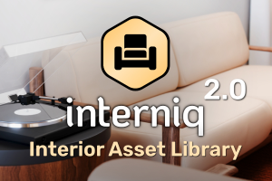 【Blender插件】Interniq 2.0 457款室内家具装饰品3D模型资产库预设