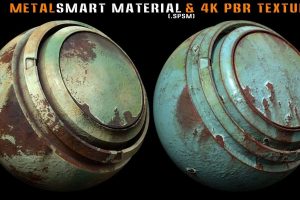 Substance Painter油漆划痕生锈金属材质球氧化老旧金属sp材质球