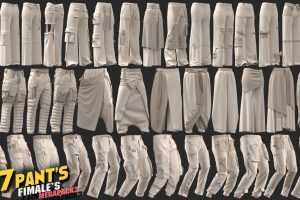 MD服装男女裤子长裤长裙工装裤休闲裤套装ZPRJ模型打版源文件3D服装