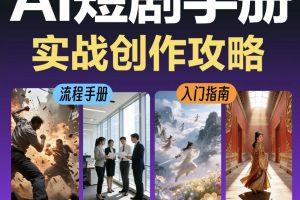 ai短剧手册短视频生成与制作全套教程从入门到精通含即梦ai教程短剧资料合集~1546期