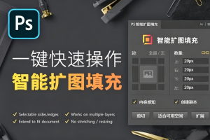 PS 汉化插件,Image Extend PS智能扩图填充插件,一键扩展画面,轻松扩展图像~1619期