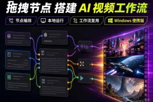 ComfyUI可视化AI视频工作流创作平台本地运行，支持win系统~1623期