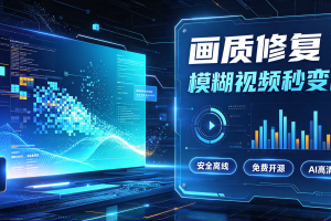 模糊老视频一键补帧秒变高清！一键干到4K，完全离线，而且免费使用哦~1641期